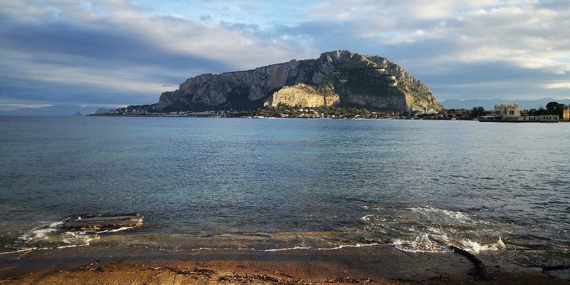 outdoors, idyllic, land, water, palermo, sicily, sky, solid, cloud - sky, tranquility, nature, 4K, non-urban scene, mondello, sea, tranquil scene, no people