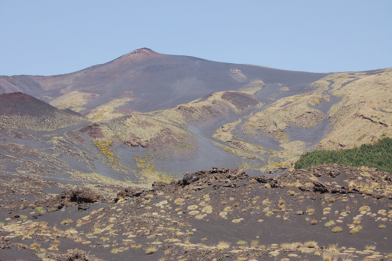 mount etna, travel, volcano, landscape, clear sky, non-urban scene, remote, climate, scenics - nature, lava, semi-arid, volcanic, 2K, day, sky, sicily
