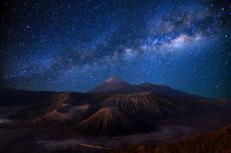 way, volcanic Crater, beauty In Nature, astronomy, The Milky Way, night, tranquility, Indonesia, mountain Peak, nature, mt Bromo, outdoors, environment