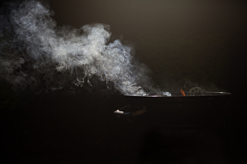 sky, fire, embers, danger, meat, steam, garden, black Color, grilling, summer, water, burn, motion, smoke, charcoal, nature, 5K, wood, food and drink