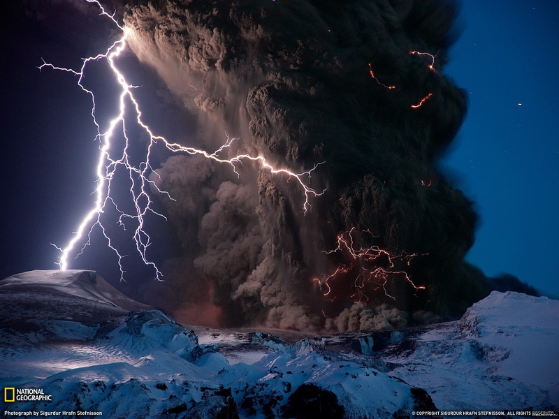 eruptions, National Geographic, 720P, volcano, ash, lightning, nature