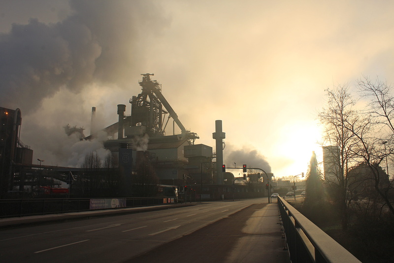 morgenstimmung, architecture, cloud - sky, industry, morning, no people, blast furnace, lighting, air pollution, land vehicle, building exterior, factory