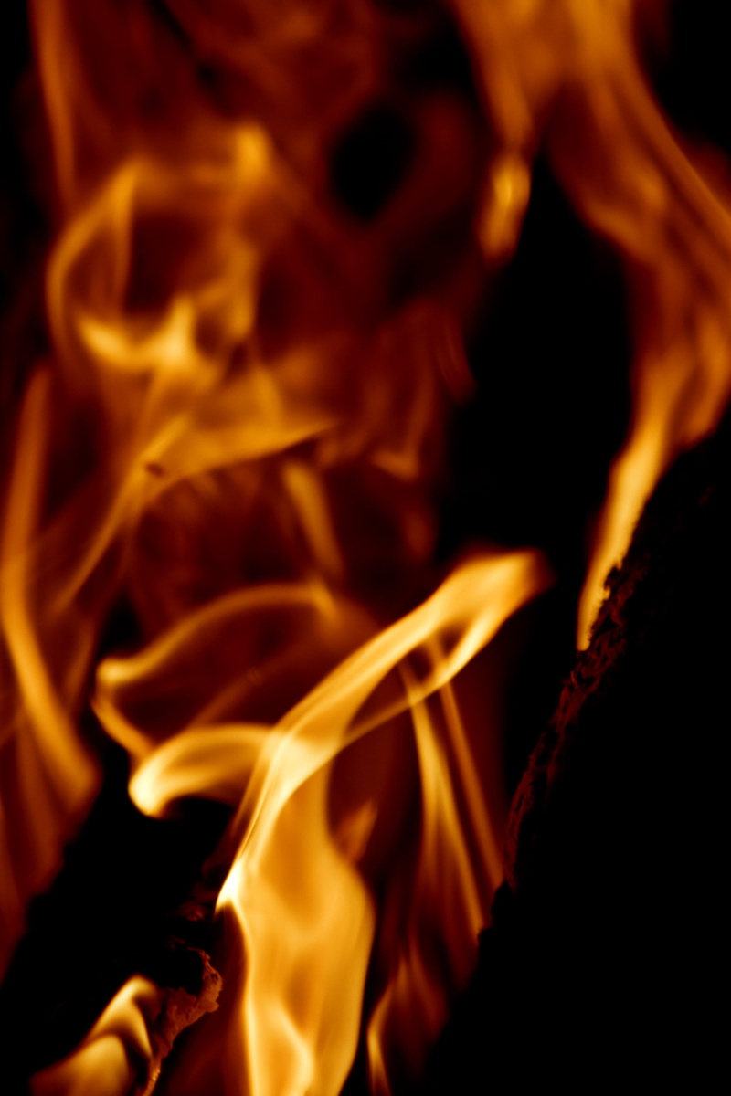 night, closeup, fuel, fire, orange, wood - material, log, black color, design, no people, burning, red, fire - natural phenomenon, 4K, burn, cozy, energy