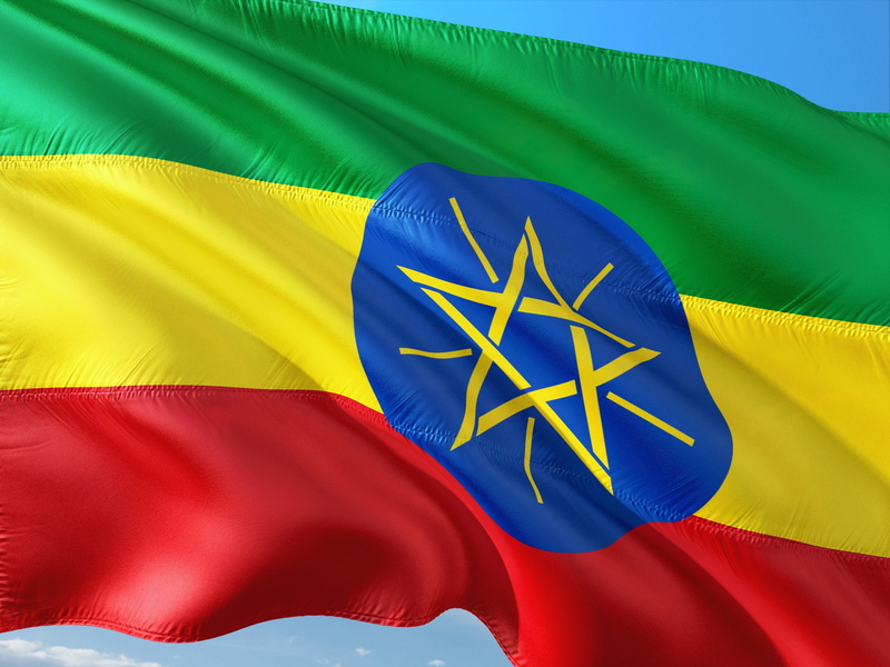 ethiopia, nature, pride, no people, red, outdoors, leaf, multi colored, flag, 4K, patriotism, east africa, yellow, star shape, symbol, wind, international team soccer
