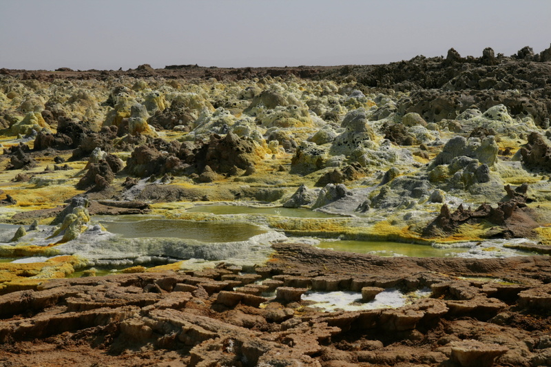rock - object, ethiopia, tranquil scene, day, water, land, mineral pools, beauty in nature, nature, dallol, environment, physical geography, geology, tranquility