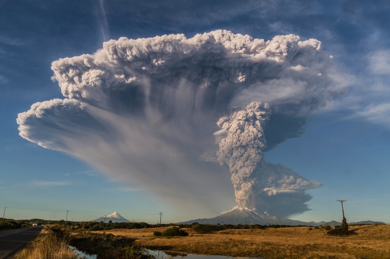 1080P, 2015, active, the eruption, APR, Andes, 17:50, Chile, the volcano, Calbuco, brown, mountains, grass