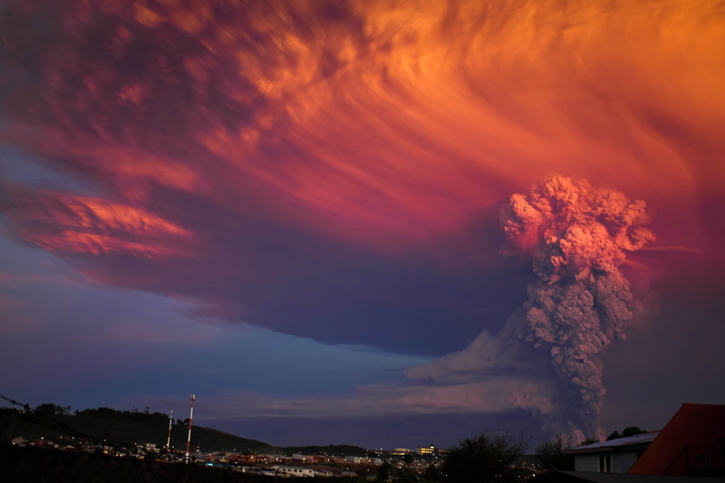 architecture, scenics - nature, air pollution, beauty in nature, smoke - physical structure, nature, dramatic sky, 1080P, building exterior, orange color