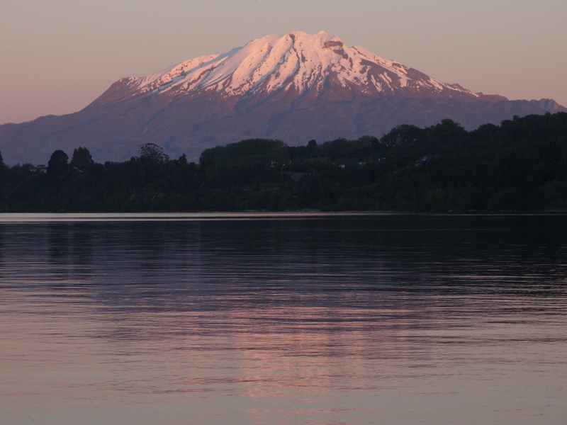 tranquil scene, waterfront, plant, calbuco, beauty in nature, reflection, snowcapped mountain, water, Calbuco Volcano, llanquihue, mountain, tranquility