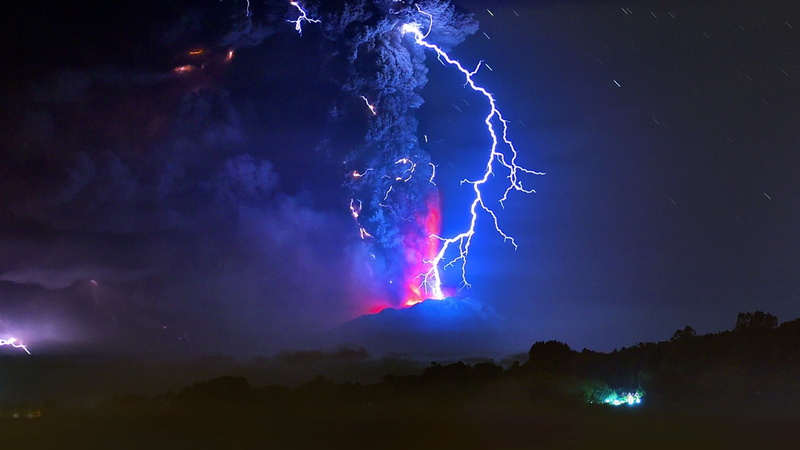 outdoors, storm, illuminated, thunderstorm, april, power, nature, no people, night, dark, scenics - nature, warning sign, erupting, chiles, beauty in nature