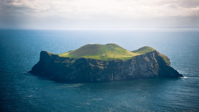 outdoors, rock formation, horizon, solid, no people, tranquility, rock, beauty in nature, scenics - nature, 2K, sea, horizon over water, nature, island
