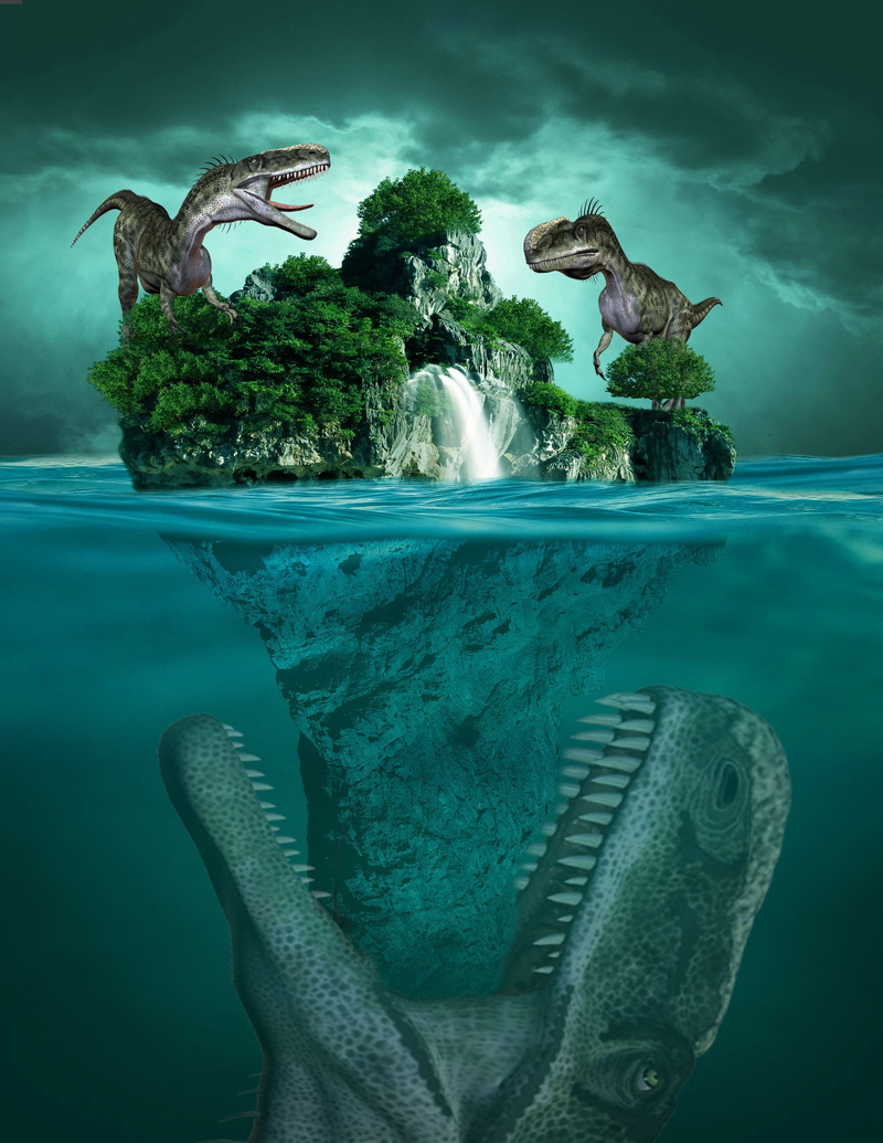 animal representation, representation, 2K, fantasy, art and craft, no people, animal themes, illustration, outdoors, sky, underwater, surreal, animal