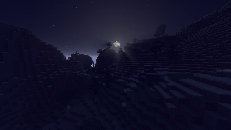building exterior, scenics - nature, digital composite, building, galaxy, city, illuminated, minecraft transformers dark of the moon sun moon lava water shaders black