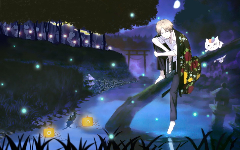 leaving, teacher, anime, acg, 1080P, cat teacher, japanese, posted, leaving friends posted on your name, name, night, takashi, friends, cat, natsume, natsume takashi