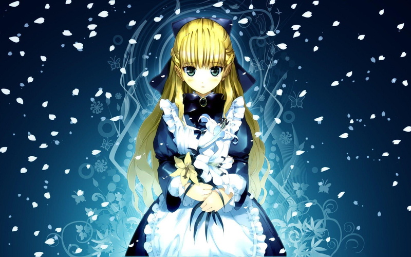 girl, anime, alice, snowy, game, night, acg, anime girl, cute, alice game, snowy night, 1080P