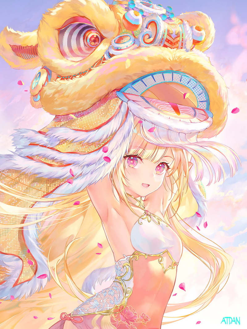 anime girls, Atdan, 720P