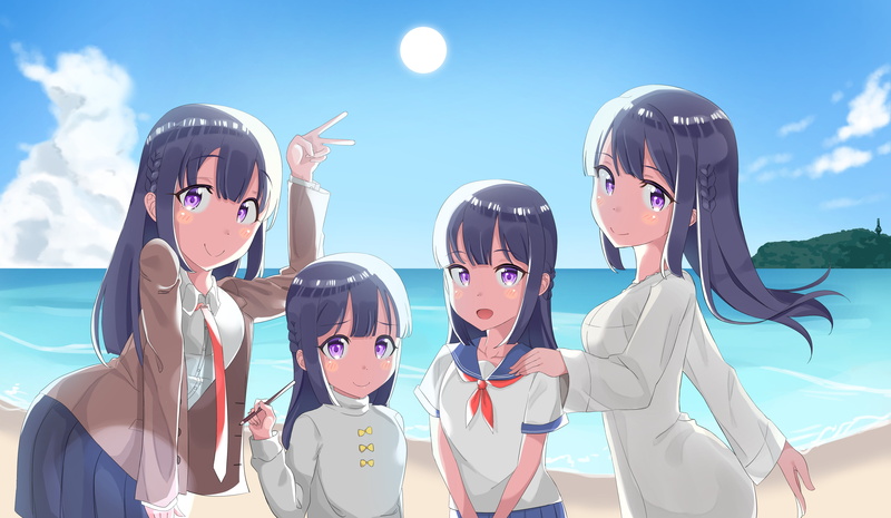 Anime, Shoko Makinohara, Seishun Buta Yarou wa Bunny Girl Senpai no Yume wo Minai, Beach, 4K