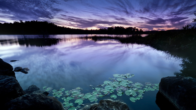 tranquility, outdoors, sky, beauty in nature, reflection, silhouette, water lilies, non-urban scene, water, no people, cloud - sky, rock, scenics - nature