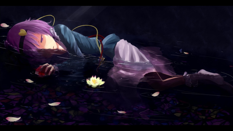 transfer print, day, indoors, vulnerability, Komeiji Satori, inflorescence, water lilies, close-up, flower head, Touhou, pink color, nature, freshness