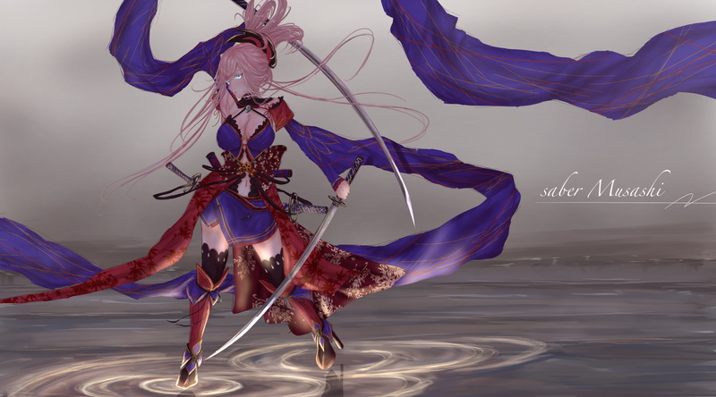 Fate Series, Fate/Grand Order, 4K, Miyamoto Musashi