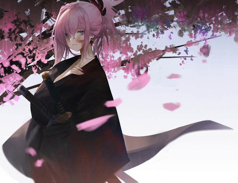 4K, artwork, anime, FGO, Miyamoto Musashi (fate/grand order), anime girls