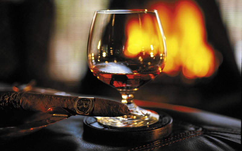 drinks, desktop, images, alcohol, cigar, 1080P, glass