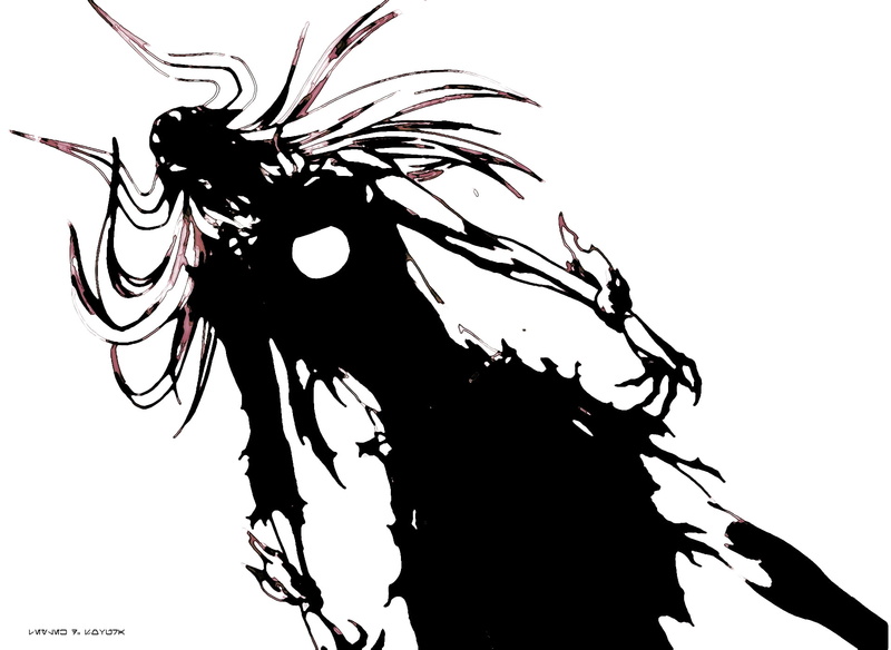white background, plant, Bleach, 1080P, long hair, hair, studio shot, no people, Kurosaki Ichigo, copy space, portrait, creativity, bankai, hairstyle