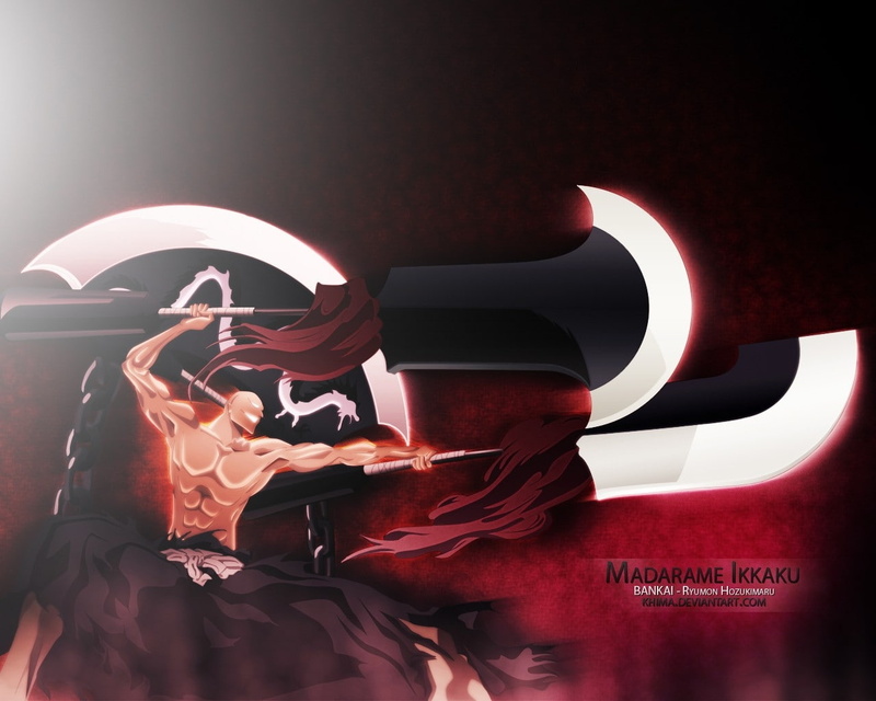 bankai, madarame, bleach, art, 720P, x, ikkaku, anime, hd