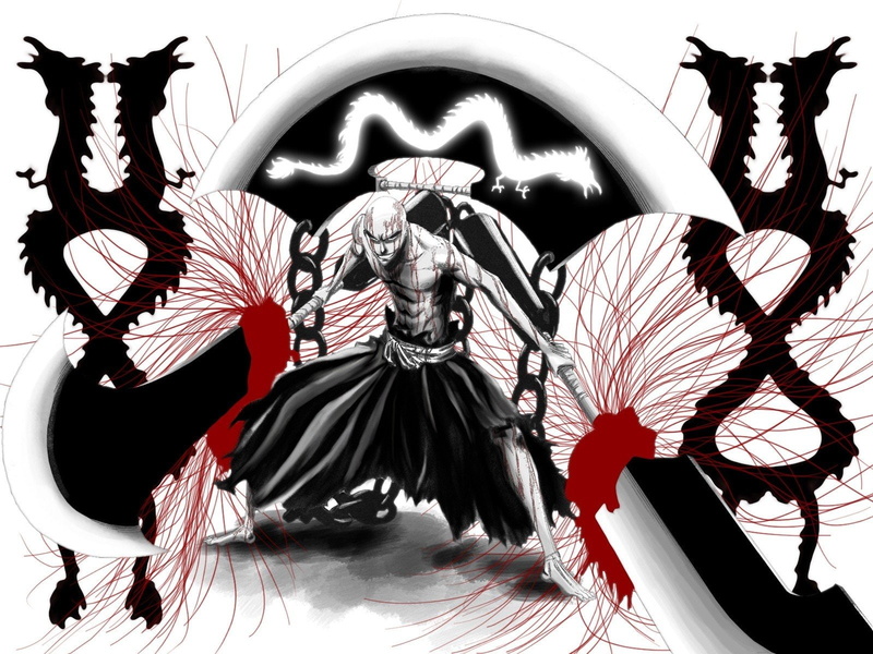 720P, bleach, ikkaku, bankai, madarame
