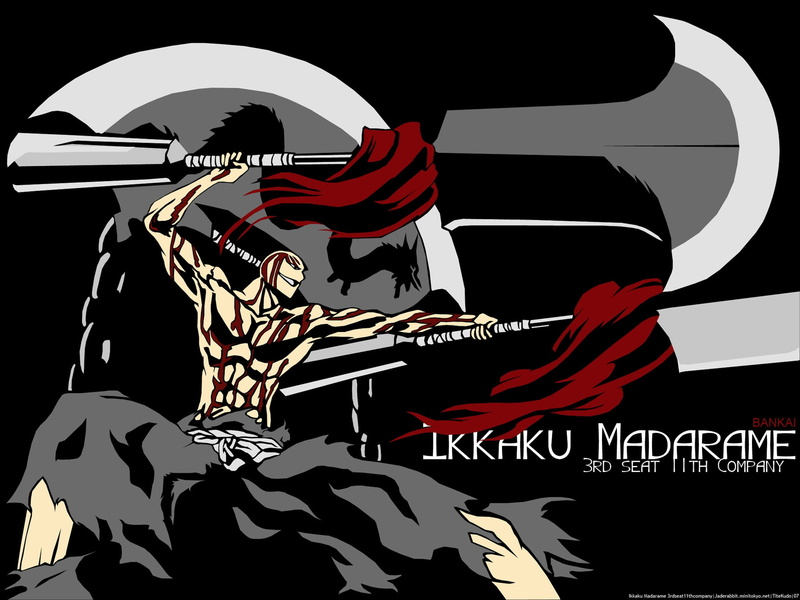 anime, bleach, hd, x, ikkaku, madarame, Vector, art, 1080P, bankai