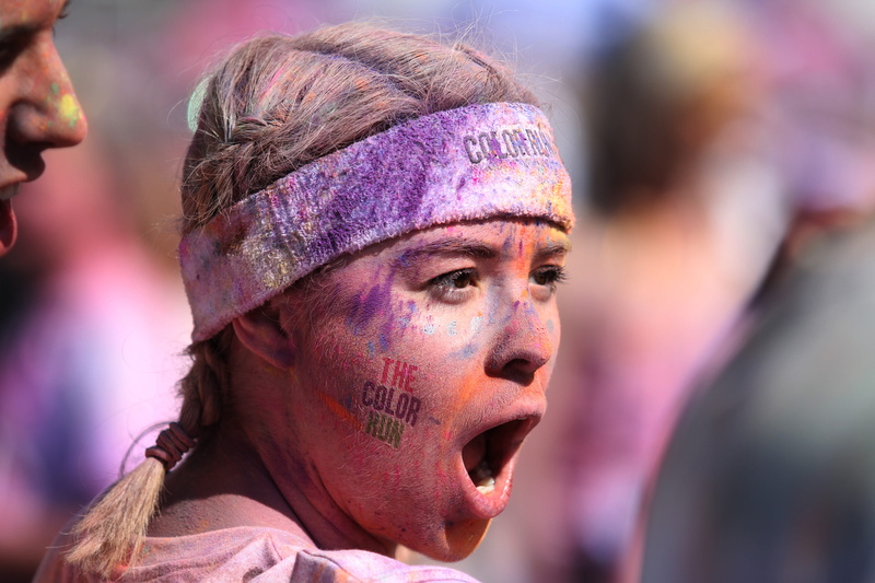 wearing, event, multi colored, face, celebration, focus on foreground, one person, white, hairstyle, wind, traditional festival, colour, london, headshot
