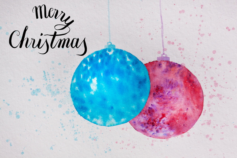 multi colored, 4K, close-up, illustration, high angle view, typography, brusho, greeting, day, positive emotion, celebration, ball, art and craft, red