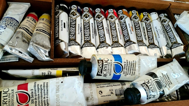 box, no people, text, still life, oil, retail, order, for sale, 2K, arrangement, colors, variation, choice, communication, indoors, acrylics, abundance