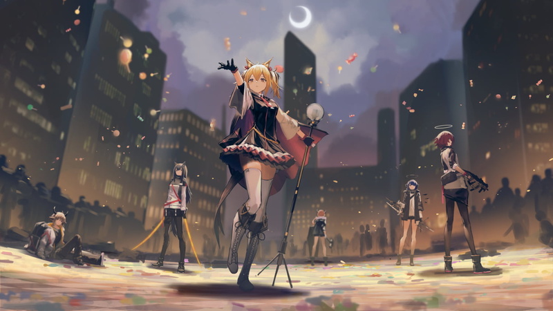 2D, Arknights, 720P, anime girls, Exusiai (Arknights)
