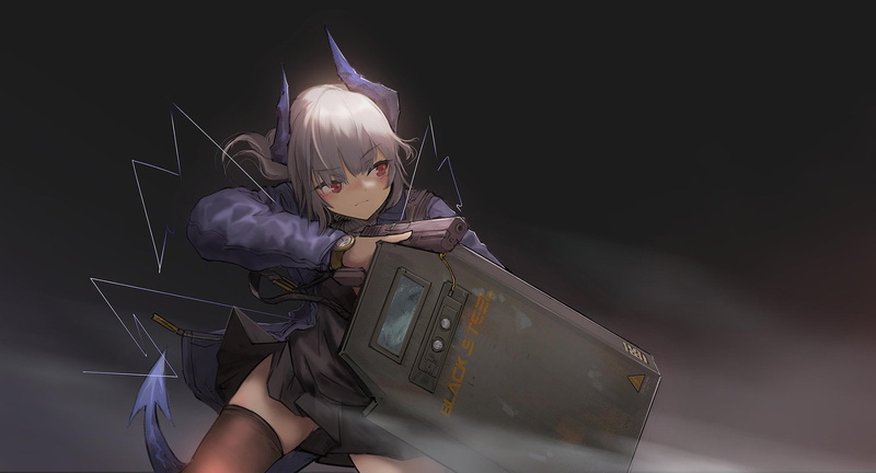 Liskarm(Arknights), pistol, Arknights, anime girls, AegisFate, anime, 720P