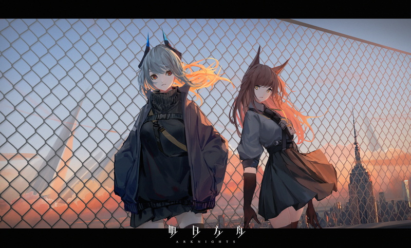 anime, Franka(Arknights), anime girls, 4K, Arknights, Restoria, Liskarm(Arknights)