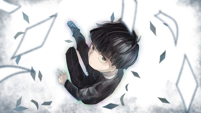 Anime, black hair, 5K, shadow, nature, child, real people, clothing, indoors, high angle view, hairstyle, mob psycho 100, one person, leisure activity