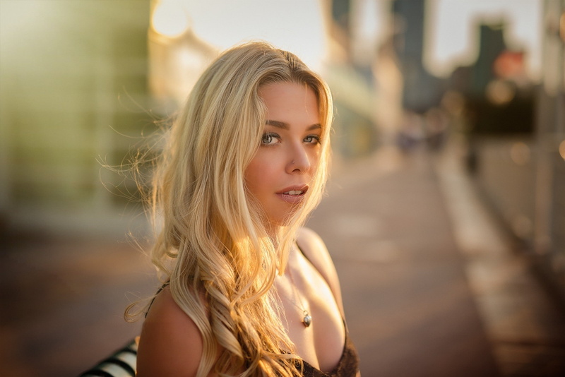 urban, portrait, Kyle Cong, women, women outdoors, necklace, 1080P, 500px, model, blonde