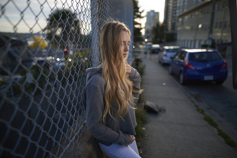1080P, 500px, long hair, urban, women, fence, women outdoors, Kyle Cong