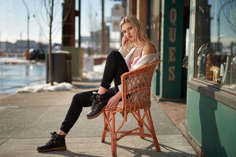 urban, women outdoors, sitting, street, 1080P, model, 500px, blonde, Kyle Cong, women