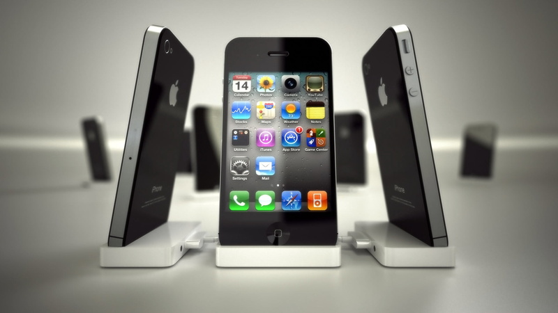 internet, apple Computers, computer Monitor, telephone, close-up, isolated On White, focus on foreground, iphone, mobile app, three, no People, liquid-Crystal Display