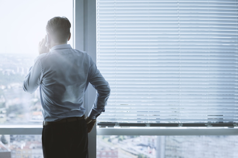 males, business, well-dressed, men, view, businessman, back, day, portrait, rear view, 5K, phone, one person, office, indoors, window, three quarter length