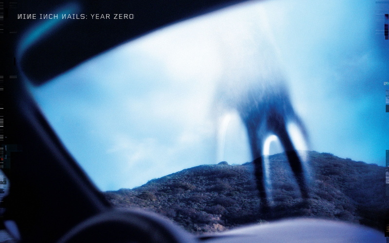 2K, cyan, album covers, hills, Nine Inch Nails