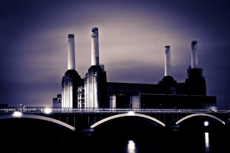 alloy, illuminated, night, bridge, sky, purple, skyscraper, pollution, evening, factory, environmental issues, fuel and power generation, 4K, white, nature