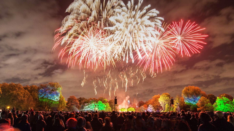 lights, London, fireworks, 1080P, England, Battersea, Park