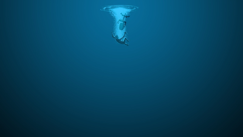 underwater, drown, 2K