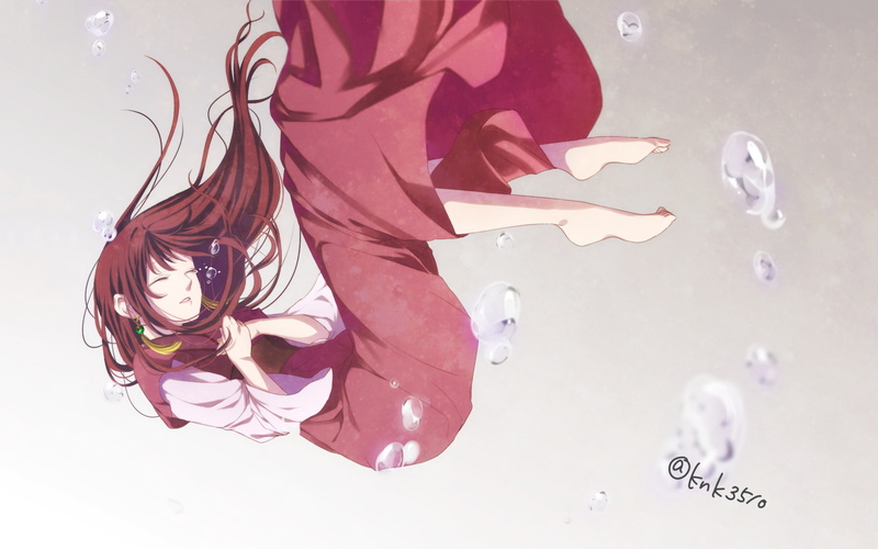 no people, indoors, fragility, redhead, yona, studio shot, flowering plant, creativity, vulnerability, akatsuki no yona, white background, digital composite