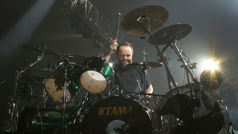 drum - percussion instrument, lens flare, real people, Lars Ulrich, stage, artist, nightlife, lifestyles, percussion instrument, Metallica, music, arts culture and entertainment