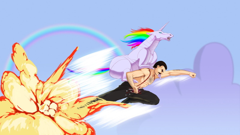 mercury, cromartie, 720P, art, high, unicorn, rainbow, men, freddie, unicorns, school, fantasy, rainbows