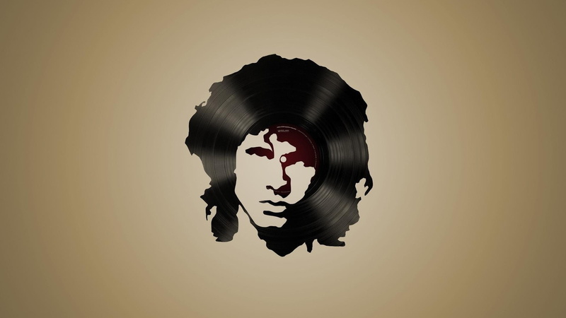 digital art, 1080P, men, vinyl, Simple Background, legends, minimalism, The Doors, Musicians, Jim Morrison, face, singer