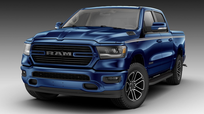 Blue Car, 4-Door Truck, Pickup, 1080P, Vehicles, Car, Ram 1500 Big Horn, Ram 1500